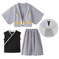 thumbnail image 1 of Fsqjgq Baby Boy Clothes 7-8 Years Boys' Fashion Outfit Boys' Kimono Set Traditional Jinbei Kimono for Weddings Graduations Cherry and Autumn Festivals Child Kids Clothing Sets Baby Winter Clothes, 1 of 3