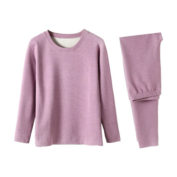 Fsqjgq Baby Boy Clothes Boys' Fashion Pajama Teenagers Warm Underwear Set Girls Boys Thermal Underwear Set Ultra Soft Fleece Lined Kids Long Top Bottom Kids Base Layer Winter Warm Boys Outfits