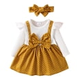 thumbnail image 1 of Fsqjgq Baby Girl Clothes 8T Easter Dress Trendy Girls Formal Dresses Yellow Toddler Girls Long Sleeve Floral Prints Princess Dress Dance Party Dresses Clothes 18M, 1 of 7