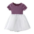 thumbnail image 1 of Fsqjgq Baby Girl Clothes Baby Girl Dresses 6-15 Months Trendy 20T Dresses for Girls Purple Girls' Summer Dress 2024 New Dress Summer Princess Dress Little Girl Skirt Short Sleeves 90, 1 of 3