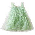 thumbnail image 1 of Fsqjgq Baby Girl Clothes Girls Long Dresses Cute Girls Yellow Dress Green Toddler Girls Sleeveless 3D Butterfly Tulle Princess Dress Dance Party Dresses Clothes 100, 1 of 8