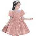 thumbnail image 1 of Fsqjgq Baby Girl Clothes Girls Party Dress Summer Toddler Dresses 12T Red Toddler Kids Girls Cute Sequin Glitter Party Carnival Gown Princess Formal Dress 130, 1 of 5