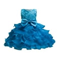 thumbnail image 1 of Fsqjgq Baby Girl Clothes Girls Size 7 Easter Dress Trendy Black Dresses for Girls Sky Blue Kids Dress Girls Birthday Long Elegant Sleeveless Mesh Princess Flower Girl Dresses Wedding Kids 120, 1 of 4