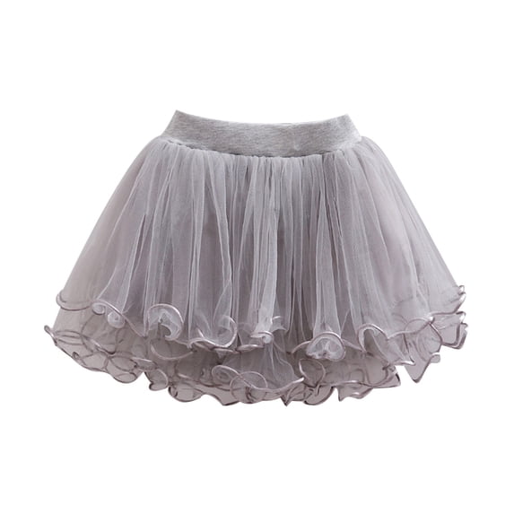 Fsqjgq Baby Girl Clothes Toddler Formal Dress Summer 10 Month Girl Clothes Grey Spring Skirt Gift Girls' Mesh Skirt Nailed Beads Skirt Pengpeng Base Skirt Four Seasons 140