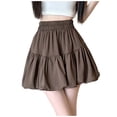 thumbnail image 1 of Fsqjgq Ballet Skirt Business Casual Skirts for Women Plaid Skirt Black Lace Skirt Y2K Bubble Skirt High Waisted Sweet A Line Flared Pleated Skirt Midi Tulle Petticoat Puffy Ruffle Skater Skirt XL, 1 of 8