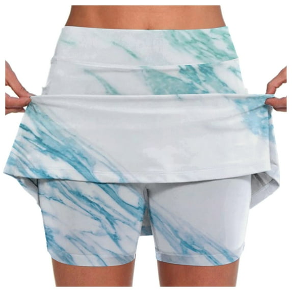 Fsqjgq Skirt for Women Tennis Tennis Golf Skirts High Waisted with Pockets Inner Shorts for Athletic Skorts Sports Running Active Skirts Summer Workout Outfits Mini Skirts Flowy Skirt Y2K Skirt S