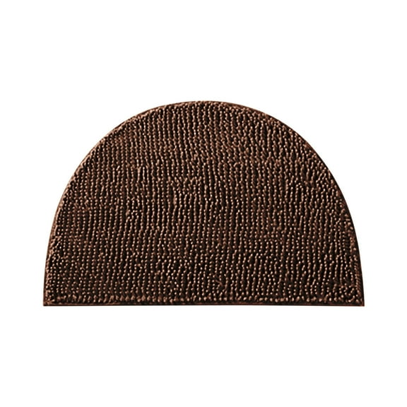 Fsqjgq Bathroom Mat Semicircular Absorbent Toilet Mat Bedroom Kitchen Carpet Non Slip Straw Floor Mats Doormat Area Rugs,1 Piece Coffee