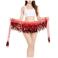 thumbnail image 1 of Fsqjgq Belly Dance Scarf Mini Skirts for Women Sweet Bellydance Wrap Performance Bling Sequins Skirt Noisy Yoga Class Skirts, 1 of 4