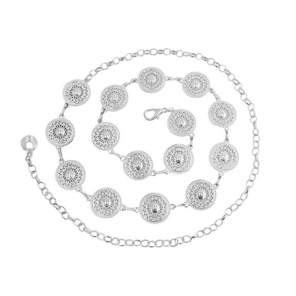 Fsqjgq Belts for Women Elastic Waist Band Mission Belts for Men Women Hook Adjustment Waist Metal String DeCoffeerative Dress Waist Small Fragrance Thin Belt Sweet Chain Female