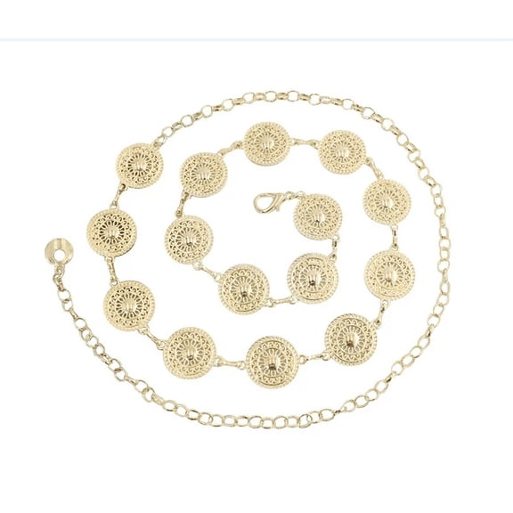 Fsqjgq Belts for Women Waist Trainer Beltchain Belt Women Hook Adjustment Waist Metal String DeCoffeerative Dress Waist Small Fragrance Thin Belt Sweet Chain Female