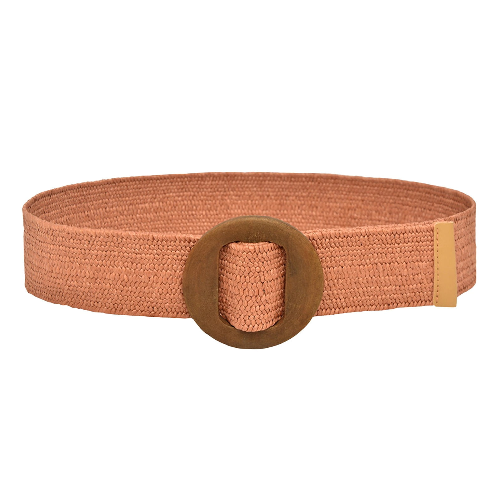 Brown Suede Woven D-Ring Belt - Junior's