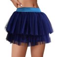 thumbnail image 1 of Fsqjgq Black Mini Skirt High Waisted Pleated Tulle Skirts for Women Ladies Cute Puffy Petticoat Performance Big Swing Mesh Tutu Skirts, 1 of 4