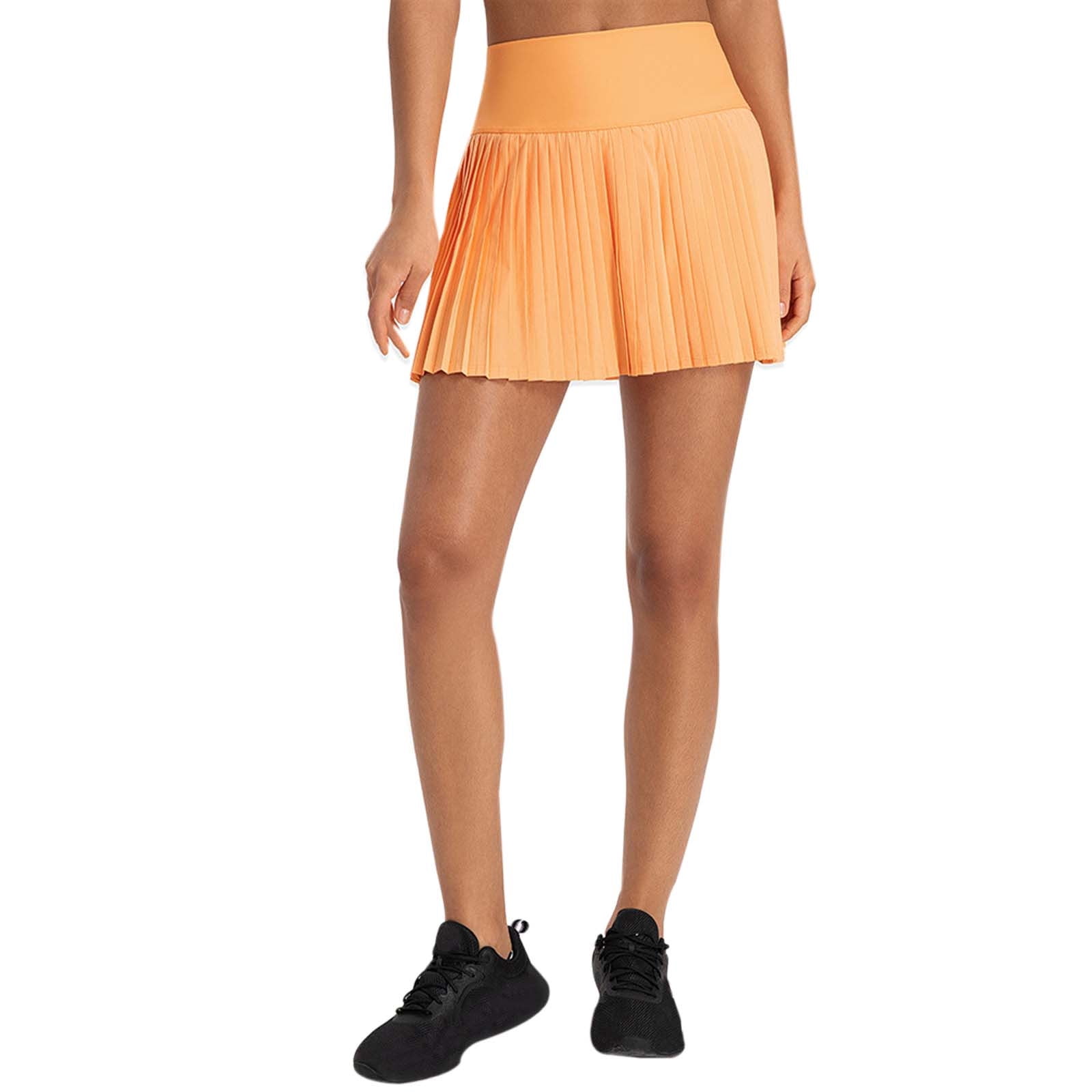 Fsqjgq Black Mini Skirts for Women Solid Color High Waist Lifting Skort