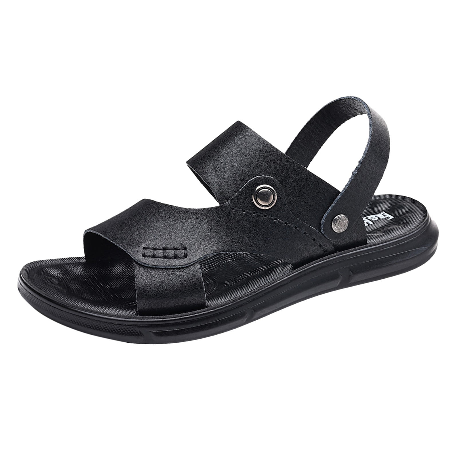 Summer Men Slippers Black Non-slip Male Sandals Fabric Shoeslace Outdoor  Beach Men Flip-flop Flexible Shoes Home Slippers