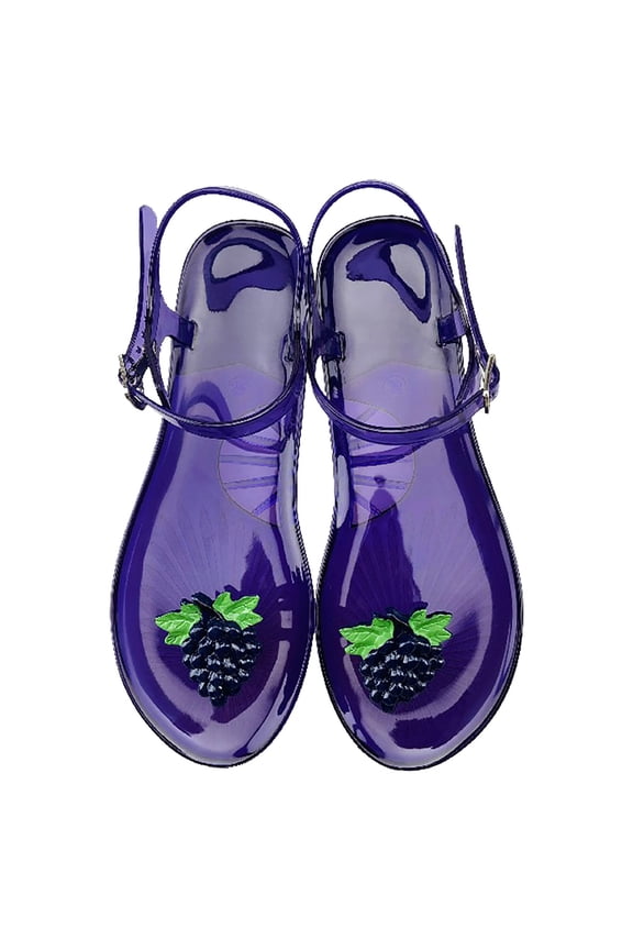 Boho Sandals Women Slide Sandals Women Women Shoes Manufacturer Transparent Jelly Shoes Women Flat Slippers Summer Slippers Beach Jelly Size 40 Purple