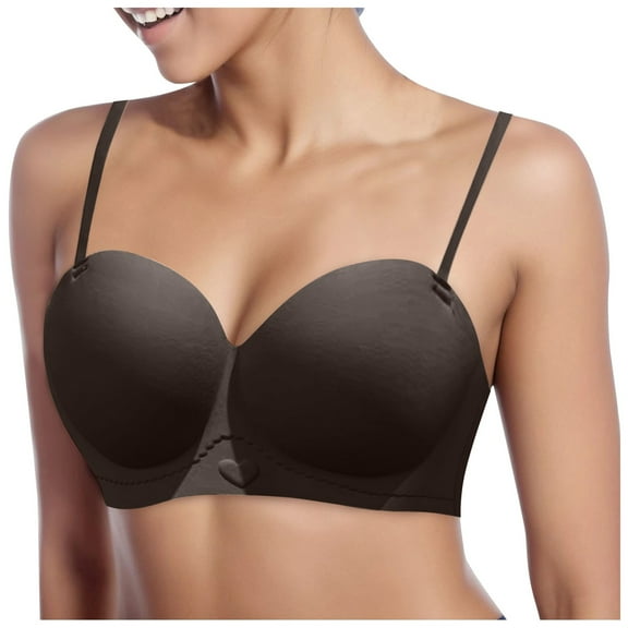 Fsqjgq Bras for Women Underwear Nursing Bras Workout Strapless Bras Adhesive Bra for Large Half Cup Seamless Strapless Underwear Ladies Up To Support The Side Comfortable Sex Bra Yoga
