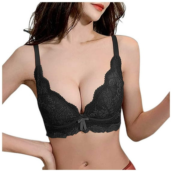 Fsqjgq Bras for Women Underwear Sports Bras High Support Wireless Tops Seamless Bralette Sexy Lace Underwear Small Push Up Sag Bra Without Underwire Adjustment Bra Seamless Sports Bras Wireles