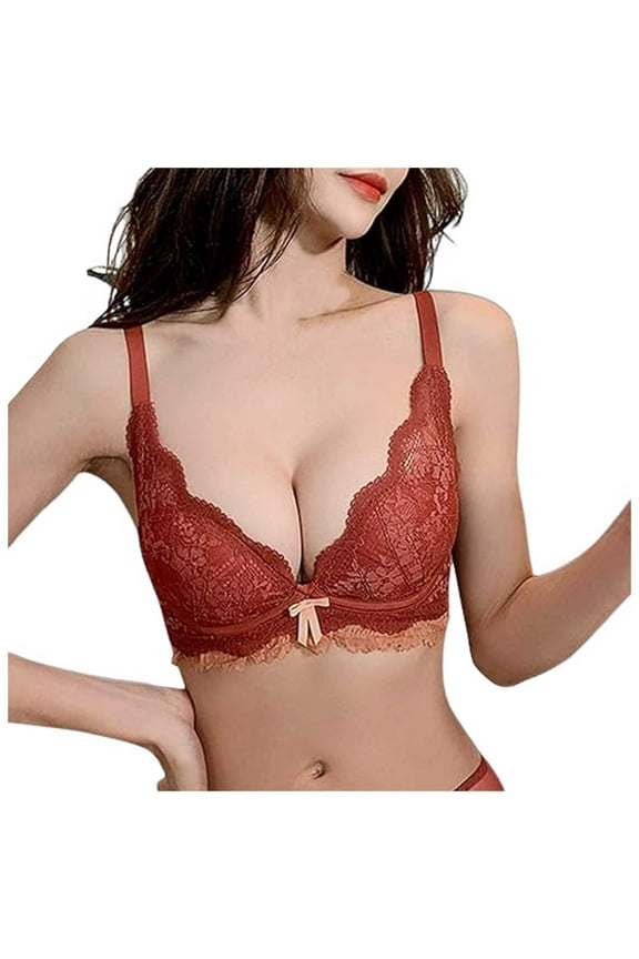 Bras for Women Underwear Tube Tops with Built In Bra Comfort Full Figure Bras Adhesive Bras Sexy Lace Underwear Small Push Up Sag Bra Without Underwire Adjustment Bra Seamless Sports Br