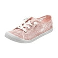 thumbnail image 1 of Fsqjgq Comfortable Walking Shoes Women Womens Shoes Slip On Sneakers for Women'S Lace Shoes Vulcanize Ladies Loafers Flat Sneakers Pink Asian Size 42, 1 of 9