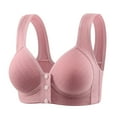 thumbnail image 1 of Fsqjgq Cotton Bras for Women Plus Size Comfort Underwear Front Closure Full Coverage Wireless Bras Seamless Back Support Push Up Bra Bralettes Everyday Bra 42, 1 of 4