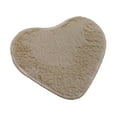 thumbnail image 1 of Fsqjgq Heart Shaped Rug Shaggy Floor Mat Soft Plush Area Rugs for Home Bedroom Bathroom Living Room Carpets,11"x 15" 1 Piece Khaki, 1 of 2
