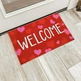 thumbnail image 1 of Fsqjgq Creative Carpet Area Rugs Spring Outdoor Mat Heart Decoration Valentine's Day Floor Mat Kitchen Entrance Door Mat Bedroom Absorbent Carpet Doormat Green, 1 of 6