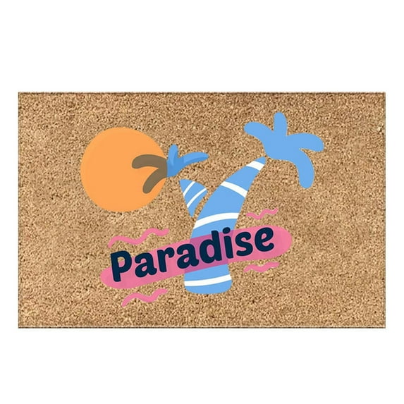Fsqjgq Door Mat Carpet Door Mats Indoor Entrance Colorful Summer Doormats Cute Sun Printed Welcome Doormats Non Slip Floor Mats Polyester Bathroom Rugs Carpet Area Rugs Kitchen Mat