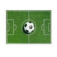 thumbnail image 1 of Fsqjgq Door Mat Carpet Front Door Rug Football Field Print Sofa Throw Rug Bedroom Side Rug For Bed Soft & Comfy Slip Backing For Flooring, 1 of 4