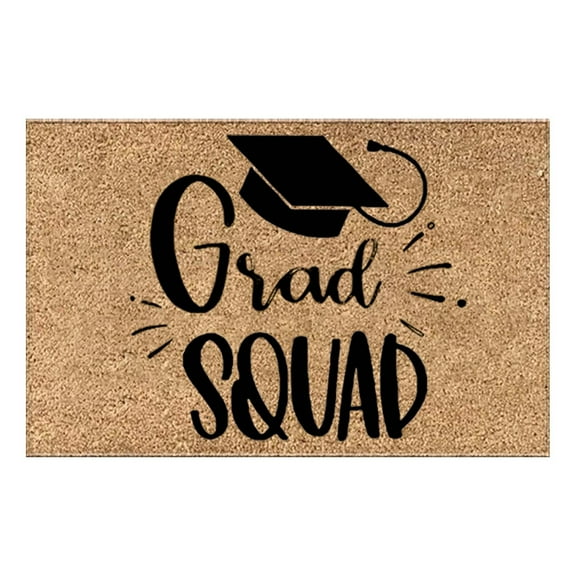 Fsqjgq Door Mat Carpet Outdoor Rug 3X5 Funny Welcome Doormats 2024 Graduation Entrance Doormat Indoor Door Mat Season of Graduation Non Slip Bathroom Rugs Polyester Carpet Area Rugs,16"x 24" 1pc