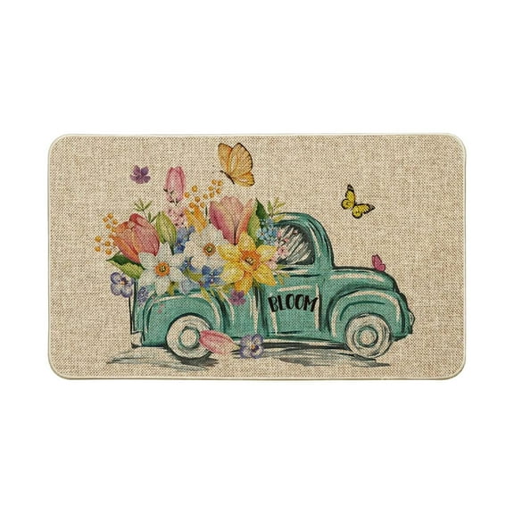 Fsqjgq Durable Carpet Area Rugs Rubber Mats for Floor 1Pcs Spring Summer Mats Floor Mats Holiday Mats Welcome Door Mats Polyester Door Mats St. Patricks Day 1Pcs Floor Mats Silver