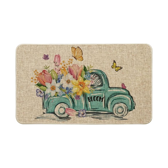 Fsqjgq Durable Carpet Area Rugs Rubber Mats for Floor 1Pcs Spring Summer Mats Floor Mats Holiday Mats Welcome Door Mats Polyester Door Mats St. Patricks Day 1Pcs Floor Mats Silver