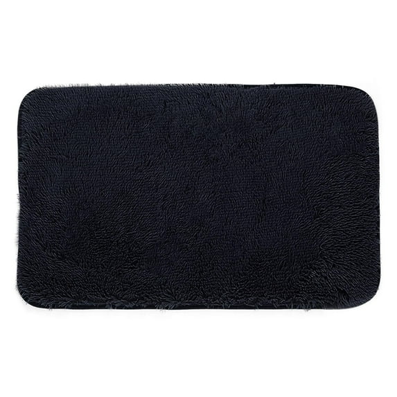 Fsqjgq Durable Carpet Area Rugs Rubber Mats for Floor Carpet Welcome Decoration Day Room Living Doormats Carpet Home Carpets Bathroom Products Long Hair 50Cmx80Cm Black