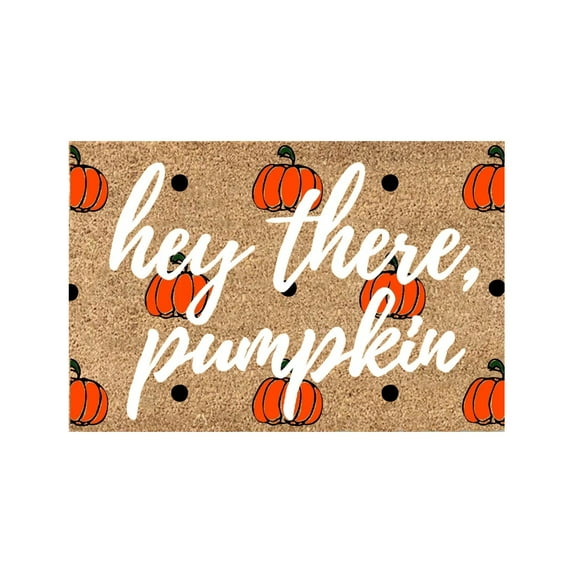 Fsqjgq Fall Door Mat Washable Halloween Welcome Doormats Pumpkin Bathroom Rugs Home Decor Non Slip Floor Mats Thanksgiving Carpet Area Rugs 15" x 23"