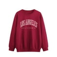 thumbnail image 1 of Fsqjgq Fashion Hoodies for Women Oversized Crewneck Sweatshirts Teen Girls Trendy Letter Long Sleeve Pullover Basic Fall Tops Xl, 1 of 5