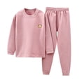 thumbnail image 1 of Fsqjgq Girls 5T Clothes Fashion Girls Clothes Toddler Boys Girls Winter Long Sleeve Bear Prints Tops Pants 2PCS Outfits Clothes Set Warm Clothing Sets Kids Clothes Baby Girl Outfit Set Size 130, 1 of 2
