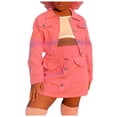 thumbnail image 1 of Fsqjgq Girls 5T Clothes Trendy Girls Clothes Girl's 2 Piece Outfits Button Front Long Sleeve Denim Jacket and A Line Skirt Set Clothing Sets Kids Clothes 2 Piece Outfits Baby Girl Outfits Size 3, 1 of 9