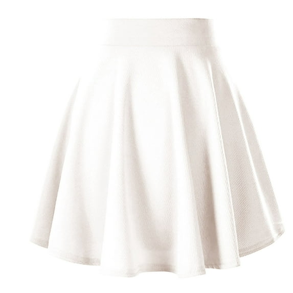 Fsqjgq High Waist Tennis Skirt for Women Girls Versatile Candy Color Plus Size Flared Pleated Skirt with Shorts Sports Skater Skirts 3XL