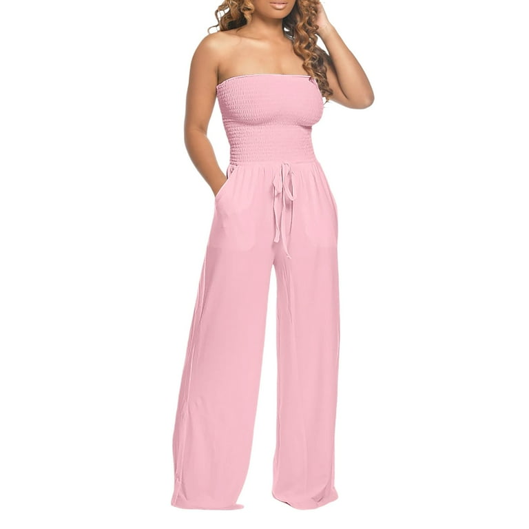 Ruffled Lace-Up Jumpsuit