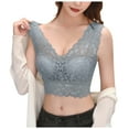 thumbnail image 1 of Fsqjgq Lace Bras for Women Camisole Tank Top Bra Ladies Underwear V Neck Floral Lace Full Coverage Sports Bra Comfort Sleep Everyday Bra Bralettes M, 1 of 5