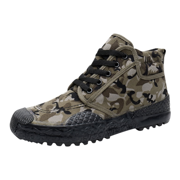 Fsqjgq Mens Canvas Shoes Casual Sneakers Fashion Camouflage 