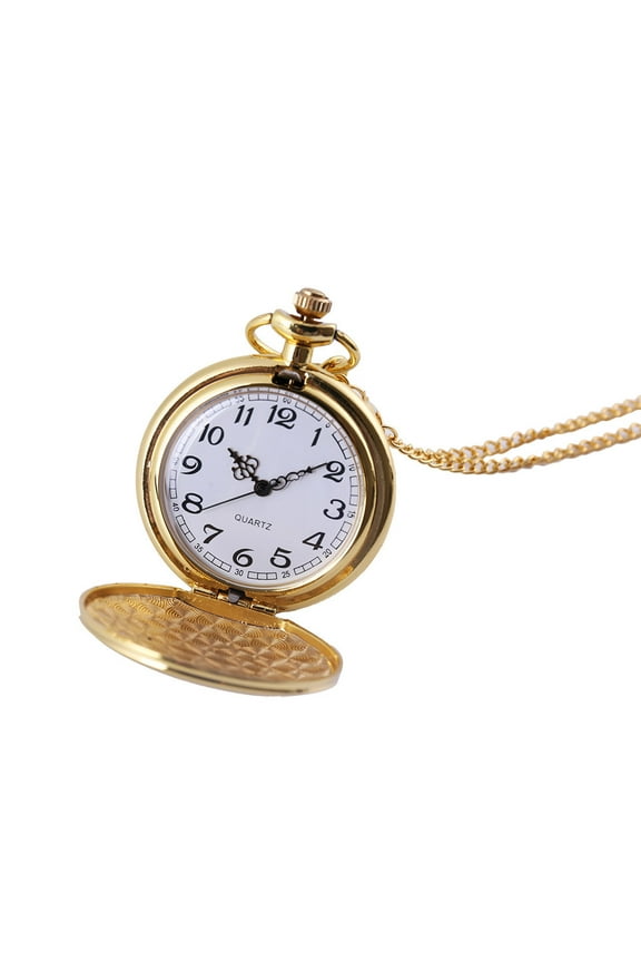 Mens Pocket Watches Classic Court Style Gold Two-Faced Large Quartz Watches for Men Women Fashion Waterproof Pocket Watch Jewelry