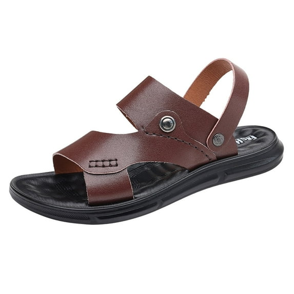 Fsqjgq Mens Sandals 11 Leather Sandals For Men 11 Wide Mens Sandals Men Sport Sandals Summer Beach Slides Shoes Outdoor Hiking Thong Flip Flops Sandals Men Leather Sandals 9