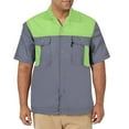 thumbnail image 1 of Fsqjgq Mens Work Shirts High Visibility T Shirt Short Sleeve Button down Reflective Construction Shirt Blouse Green Xxxxl, 1 of 4