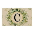 thumbnail image 1 of Fsqjgq Monogram Doormats Floral Spring Summer Doormat for Outdoor Entrance Non Slip Polyester Welcome Floor Mats Carpet,15"x 23" 1 Piece C, 1 of 4