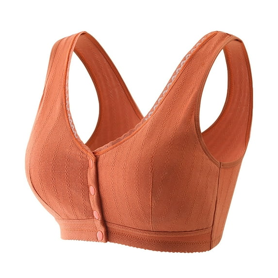 Fsqjgq Nursing Bras for Breastfeeding Comfortable Breathable Front Closure Sports Bras for Women Plus Size Push Up Padded Bralette Underwear 42/95