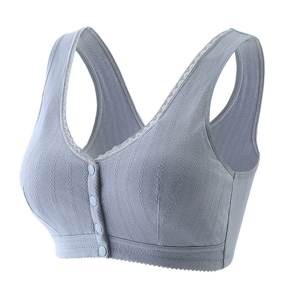Fsqjgq Nursing Bras for Breastfeeding Comfortable Breathable Front Closure Sports Bras for Women Plus Size Push Up Padded Bralette Underwear 48/110