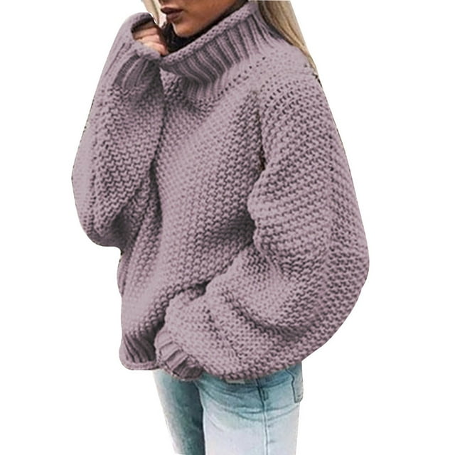 Fsqjgq Oversized Sweaters for Women Plus Size Comfy Loose Warm Cable ...