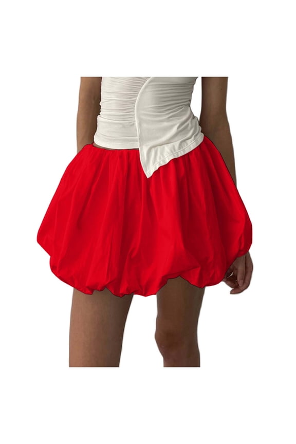 Pleated Skirt Gothic Skirts for Women Mini Skirt High Waisted Maxi Skirt Y2K Bubble Skirt High Waisted Sweet A Line Flared Pleated Skirt Midi Tulle Petticoat Puffy Ruffle Skater Skirt XL