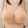thumbnail image 1 of Fsqjgq Push Up Wireless Bras for Women Plus Size Large Bust Front Closure Nursing Bras Floral Lace Seamless No Underwire Bra Bralettes Tube Top Beige Size 44, 1 of 4