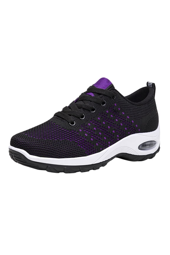 Running Shoes Women Womens Shoes Nice Design Women Ladies Breathable Mesh Air Cushion Mesh Casual Lightweight Soft Bottom Lace Up Running Shoes Black Asian Size 39
